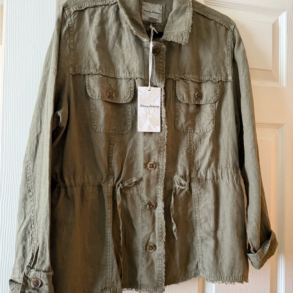 NWT Tommy Bahama Linen utility jacket M